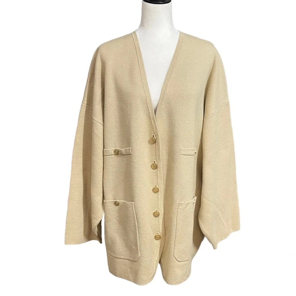 J. Crew Spring 2024 Long V-neck sweater blazer BX466 - Picture 3 of 14